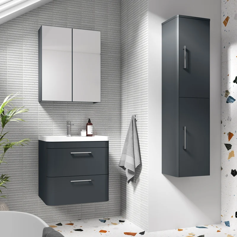 Nuie Parade 600 x 715 x 180mm Mirror Cabinet With 2 Doors