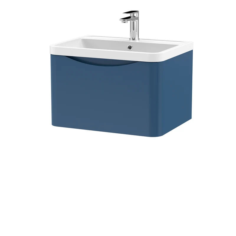 Nuie Lunar 600 x 445mm Wall Hung Vanity Unit With 1 Drawer & Basin