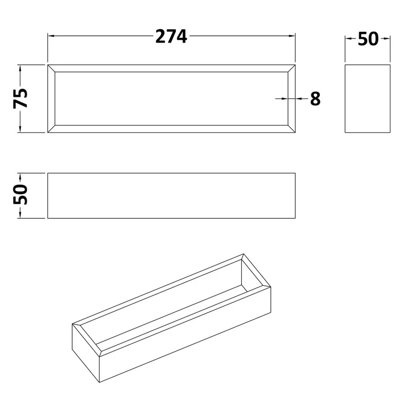 Nuie Straight Drawer Organiser Insert