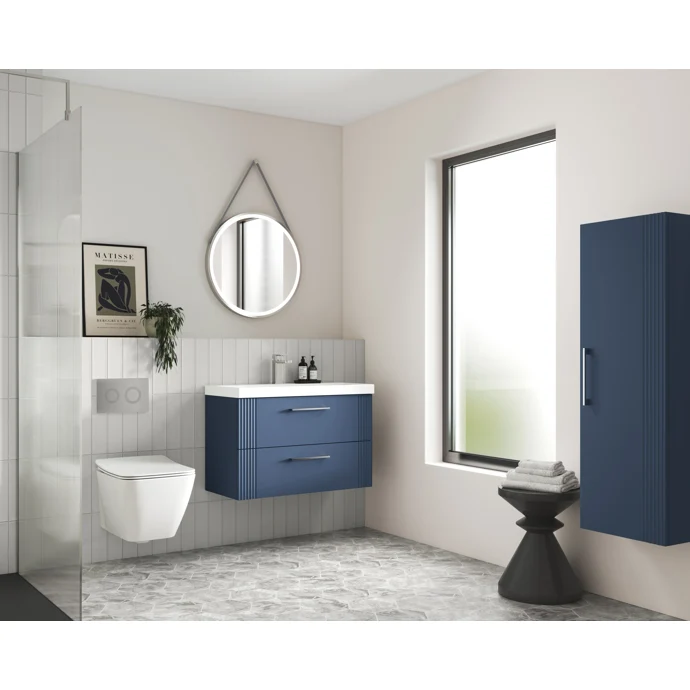 Nuie Deco 1200 x 400 x 253mm Wall Hung Tall Unit With 1 Door
