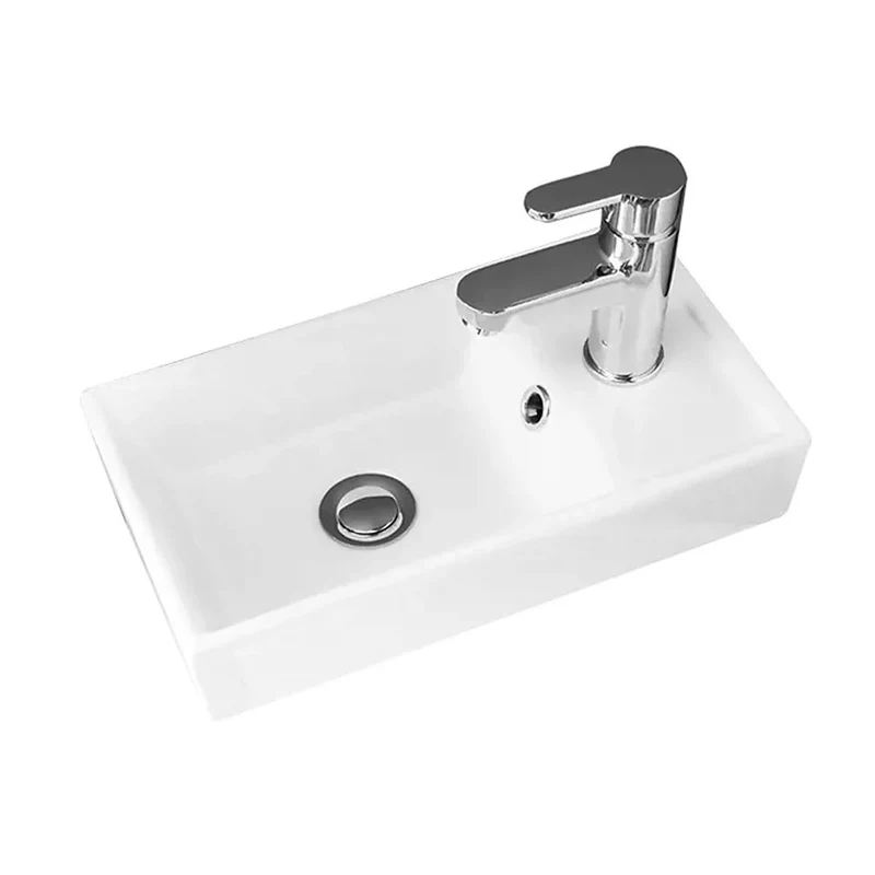 Nuie Deco Compact 400 x 222mm Floor Standing Vanity Unit With 1 Door & Ceramic Basin