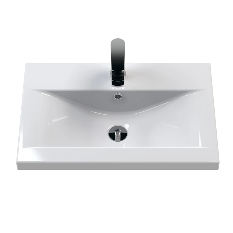 Nuie Deco 600 x 383mm Floor Standing Vanity Unit With 2 Doors & Ceramic Basin