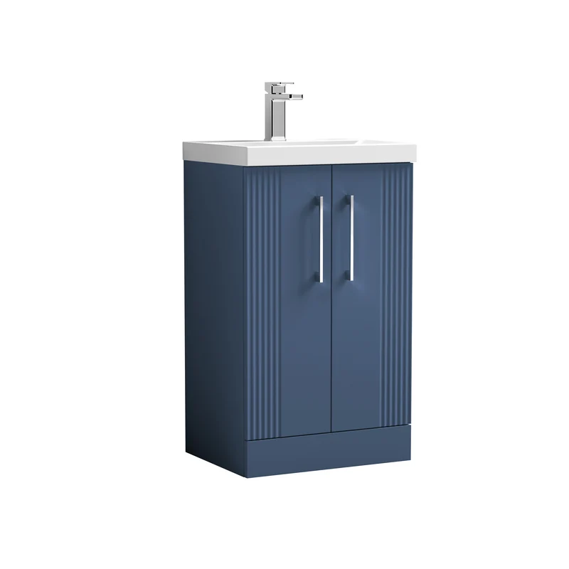 Nuie Deco 500 x 383mm Floor Standing Vanity Unit With 2 Doors & Ceramic Basin