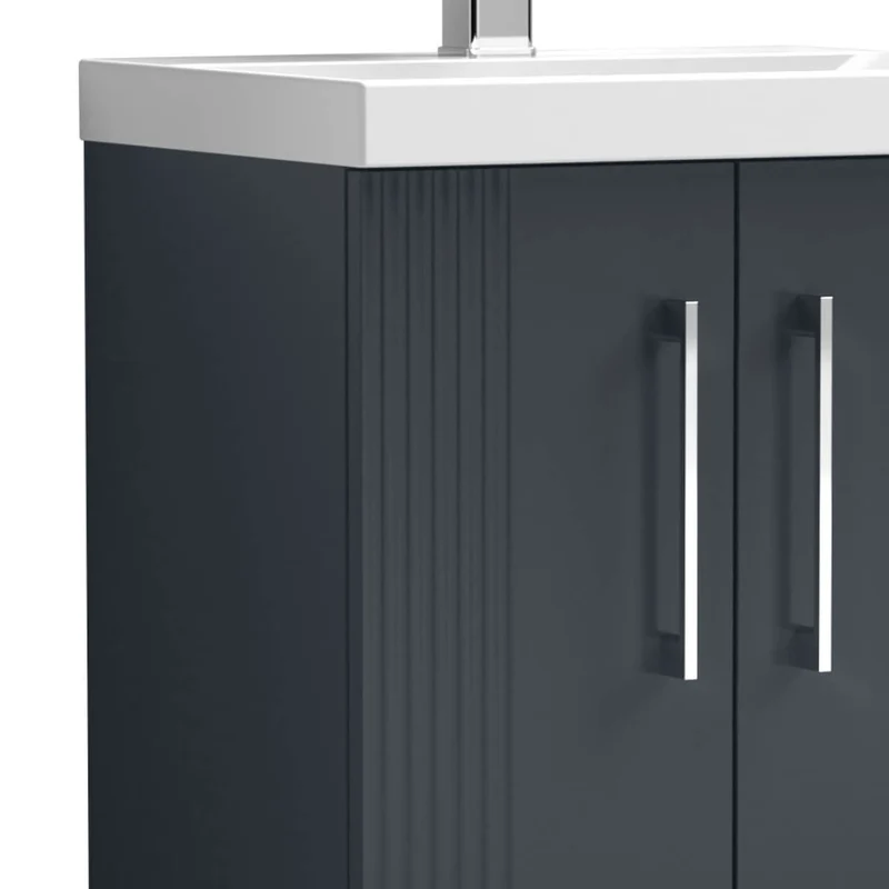 Nuie Deco 500 x 383mm Floor Standing Vanity Unit With 2 Doors & Ceramic Basin
