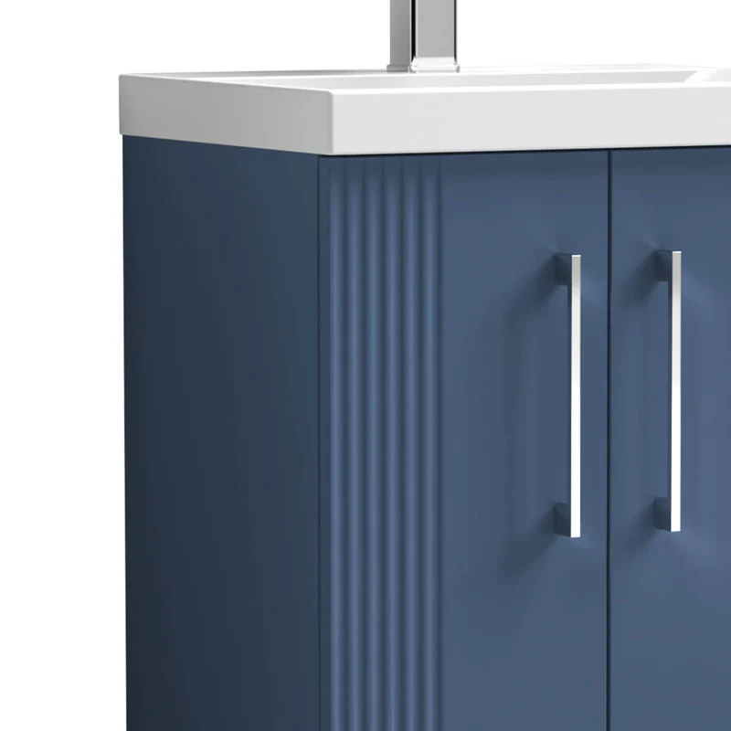 Nuie Deco 500 x 383mm Floor Standing Vanity Unit With 2 Doors & Ceramic Basin