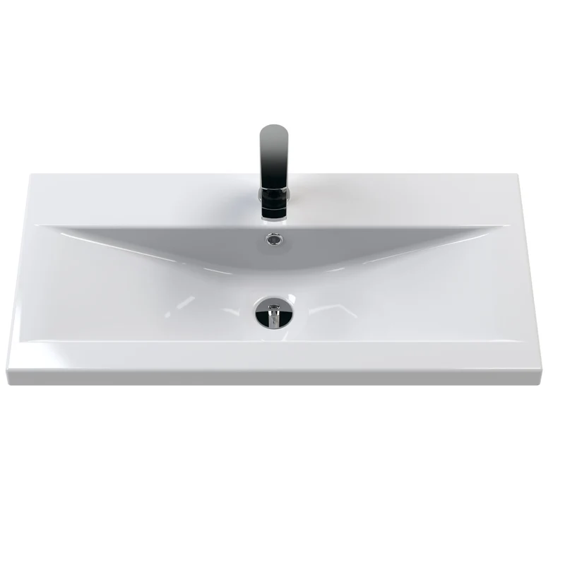 Nuie Deco 800 x 383mm Wall Hung Vanity Unit With 1 Drawer & Ceramic Basin