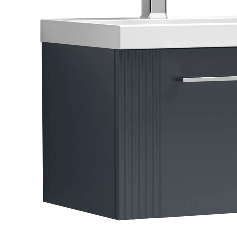 Nuie Deco 800 x 383mm Wall Hung Vanity Unit With 1 Drawer & Ceramic Basin