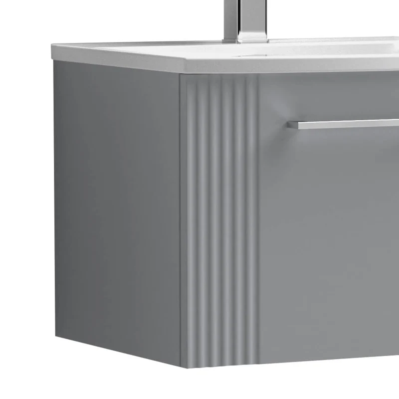 Nuie Deco 800 x 383mm Wall Hung Vanity Unit With 1 Drawer & Ceramic Basin