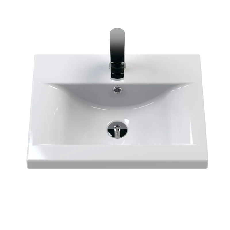 Nuie Deco 500 x 383mm Wall Hung Vanity Unit With 2 Drawers & Ceramic Basin