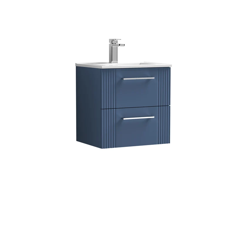 Nuie Deco 500 x 383mm Wall Hung Vanity Unit With 2 Drawers & Ceramic Basin