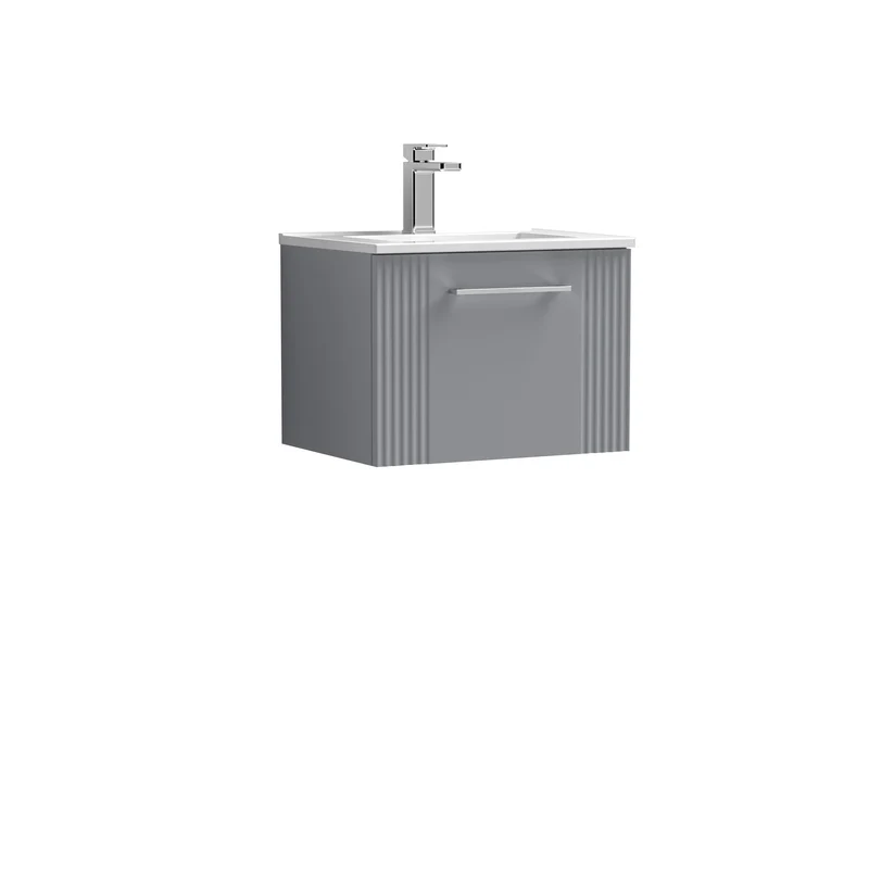 Nuie Deco 500 x 383mm Wall Hung Vanity Unit With 1 Drawer & Ceramic Basin