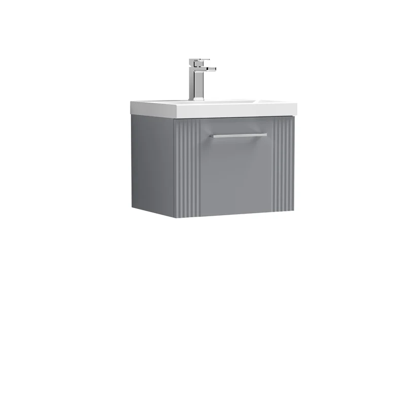 Nuie Deco 500 x 383mm Wall Hung Vanity Unit With 1 Drawer & Ceramic Basin