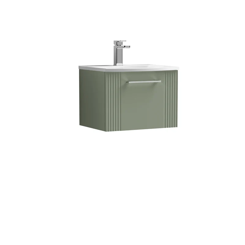 Nuie Deco 500 x 383mm Wall Hung Vanity Unit With 1 Drawer & Ceramic Basin