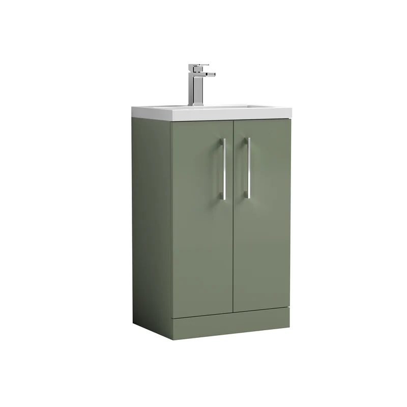 Lana Compact 500 x 353mm Floor Standing Vanity Unit With 2 Doors & Basin