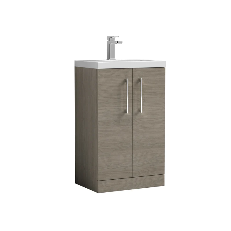 Lana Compact 500 x 353mm Floor Standing Vanity Unit With 2 Doors & Basin