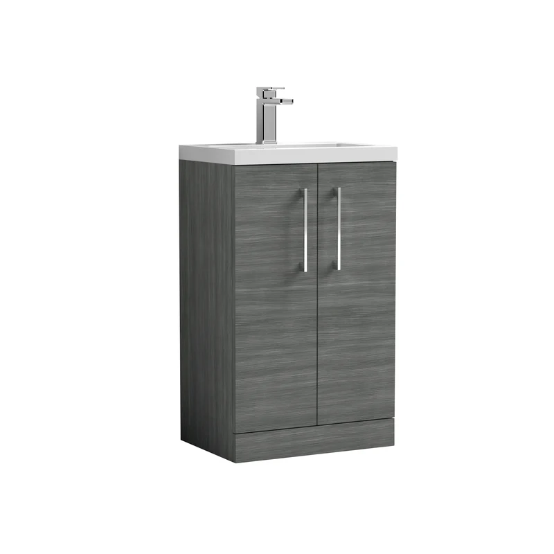 Lana Compact 500 x 353mm Floor Standing Vanity Unit With 2 Doors & Basin