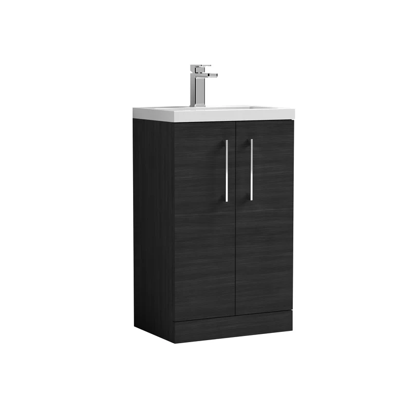 Lana Compact 500 x 353mm Floor Standing Vanity Unit With 2 Doors & Basin