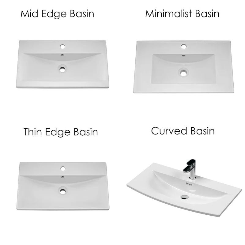 Lana 800 x 383mm Floor Standing Vanity Unit With 2 Drawers & Ceramic Basin