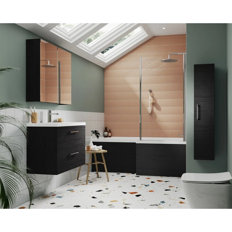 Lana 600 x 383mm Floor Standing Vanity Unit With 2 Drawers & Ceramic Basin