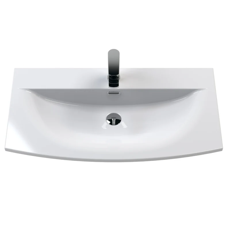 Lana 800 x 383mm Wall Hung Vanity Unit With 2 Drawers & Ceramic Basin