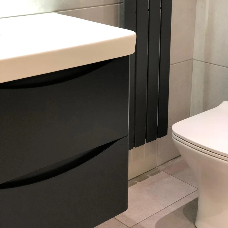 Happi 600mm Wall Hung Vanity Unit & Basin - Matt Anthracite