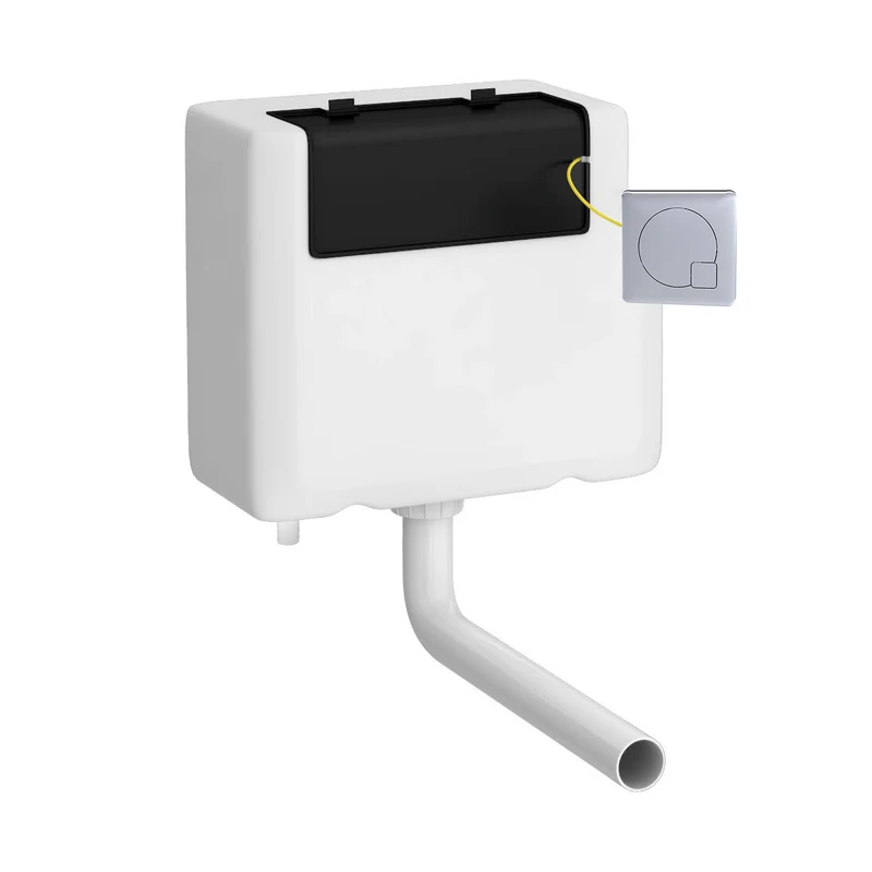 Universal Access Dual Flush Concealed Cistern With Chrome Flush Button - Bottom Inlet