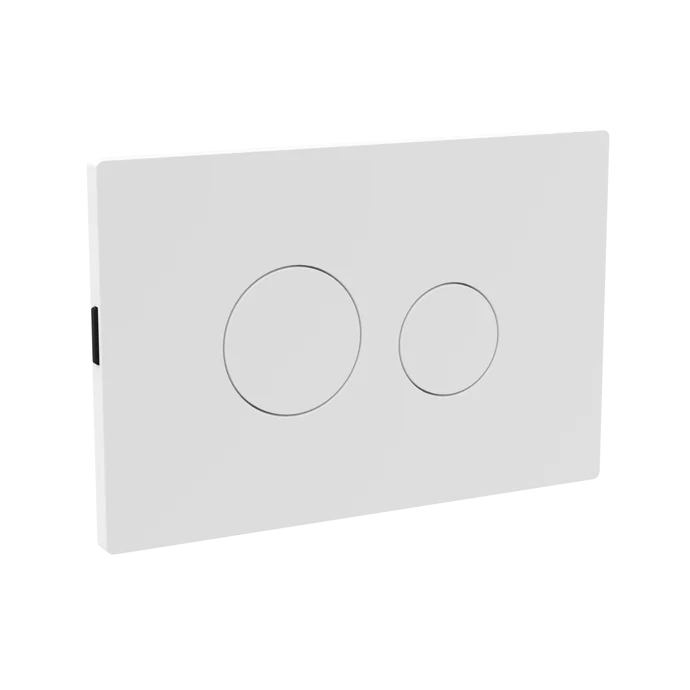 Nuie Dual Flush Plate For Pneumatic Flush - Matt White