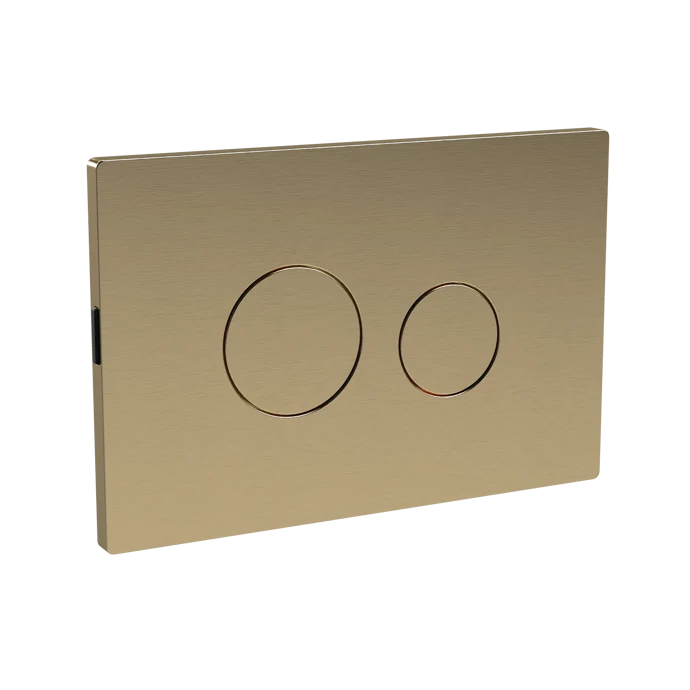 Nuie Dual Flush Plate For Pneumatic Flush - Brushed Brass