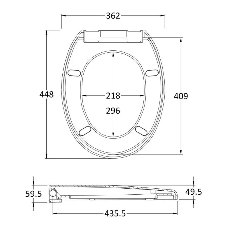 Nuie Round Soft Close Seat With Top Fixing