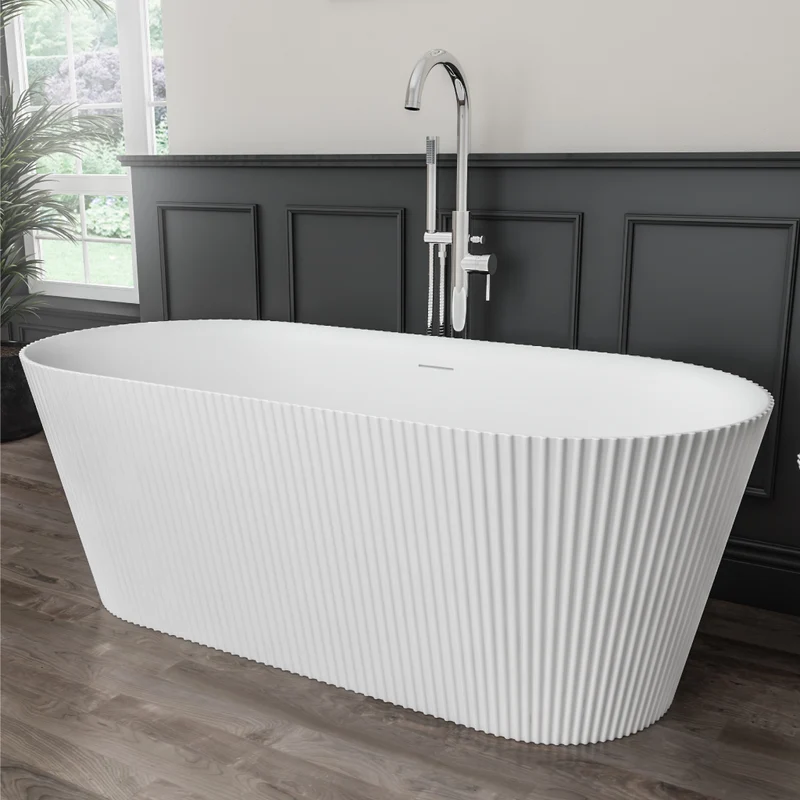 Sandford 1650mm Freestanding Bath Inc Waste - White