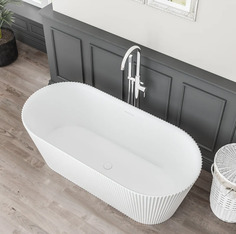 Sandford 1650mm Freestanding Bath Inc Waste - White