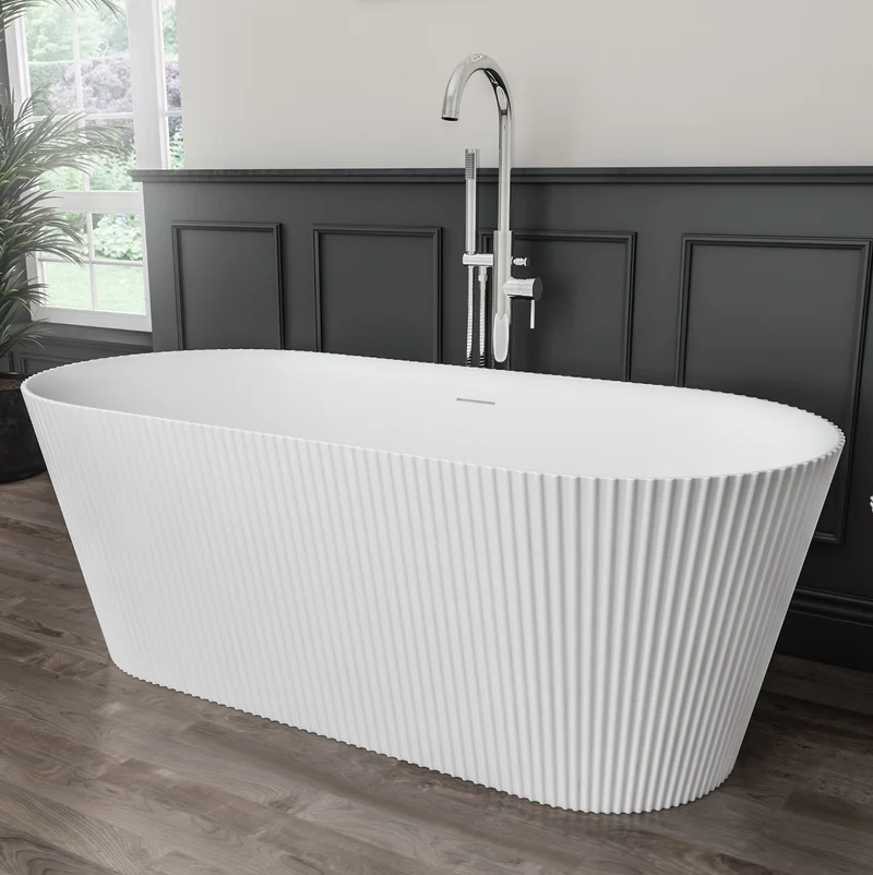 Sandford 1600mm Freestanding Bath Inc Waste - White