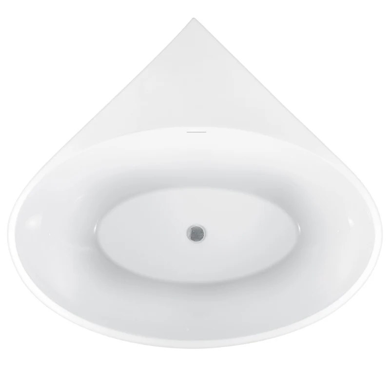 Viktor Benson Orion 1260 x 1260mm Freestanding Corner Bath - Slim Overflow & White Waste