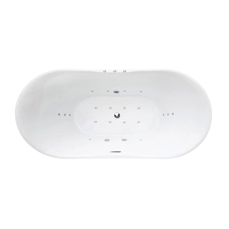 Viktor Benson Taha Freestanding Bath 1800 x 900 x 720mm with Hydro Whirlpool & Air Jets