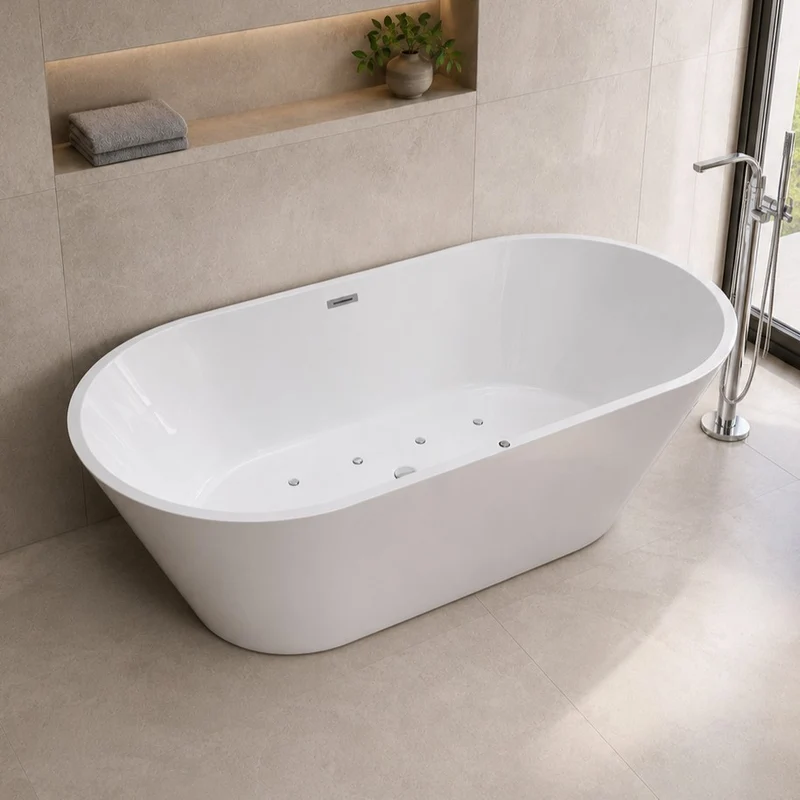 Viktor Benson Cancun Freestanding Bath 1700 x 800 x 600mm with Air Jets
