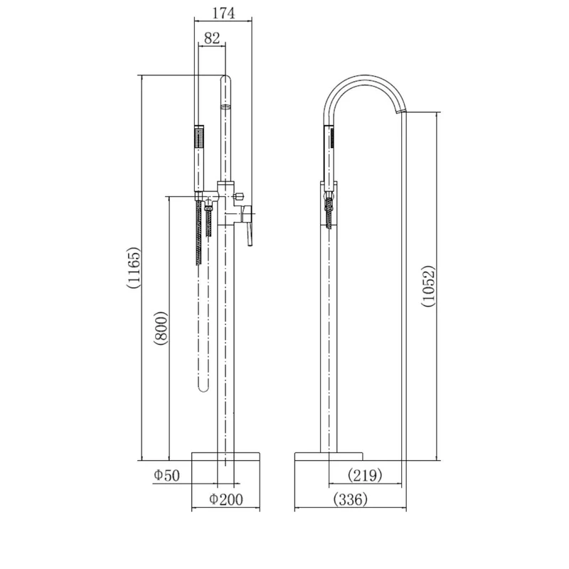 Quito 1655mm Freestanding Double Ended Bath and Tap Deal