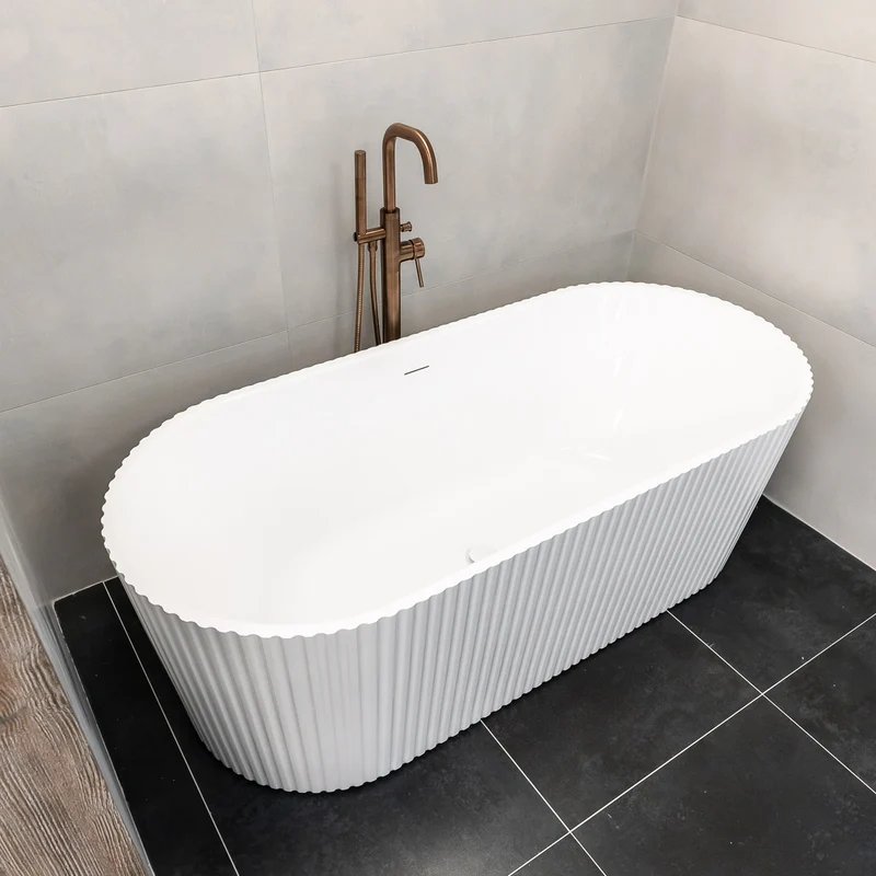 Viktor Benson Corina Fluted 1700 x 750mm Freestanding Bath