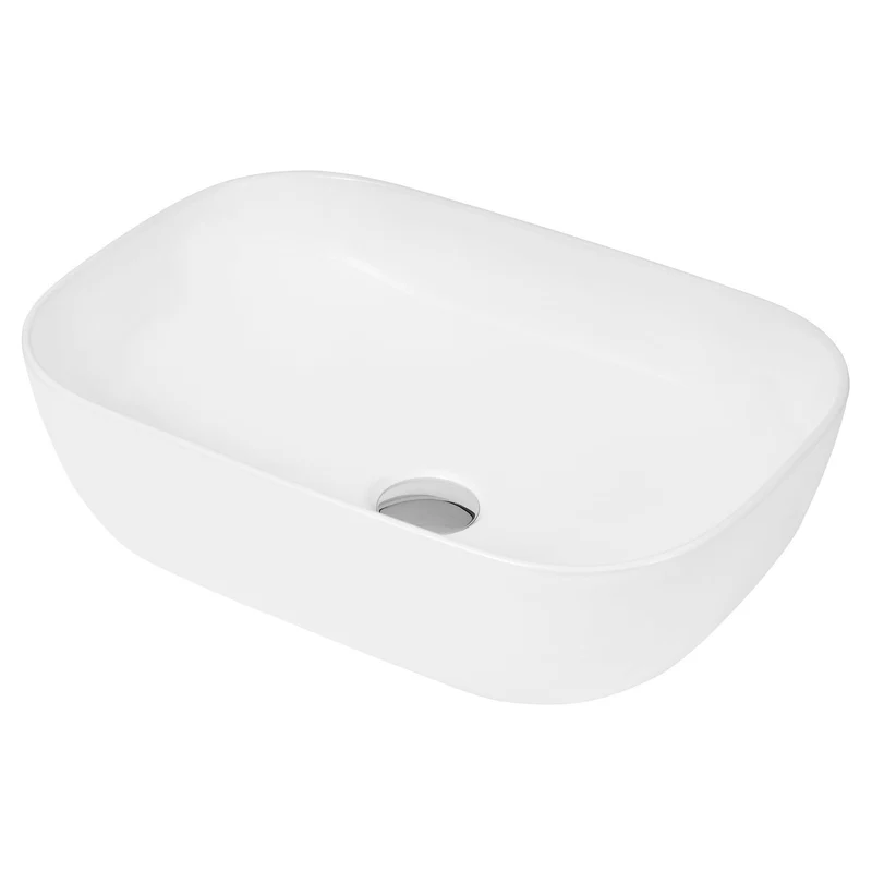 Nuie Vessel Rectangular Basin Without Overflow 455 x 325mm - White