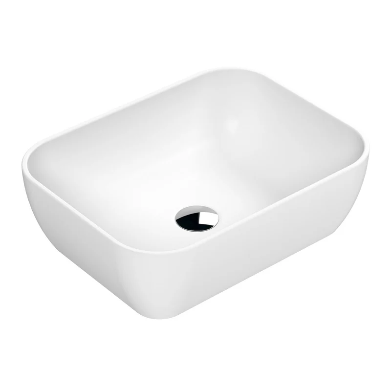 Nuie Luxe Vessel Rectangular Basin 455 x 325mm - Matt White