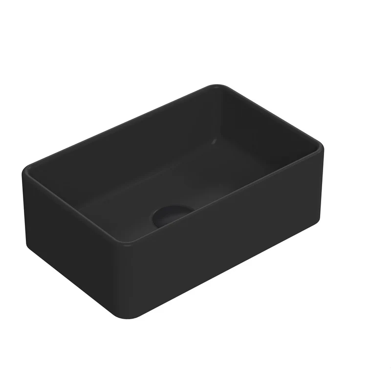 Nuie Luxe Vessel Rectangular Basin 365 x 235mm - Matt Black