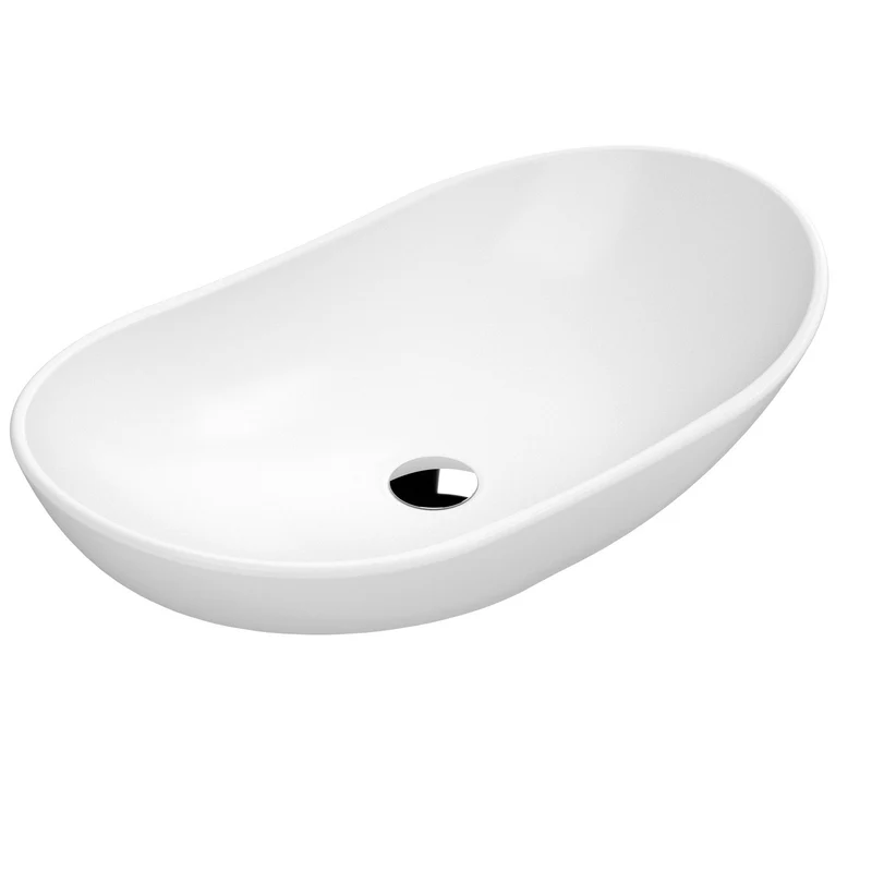 Nuie Luxe Vessel Oval Basin 615 x 360mm - Matt White