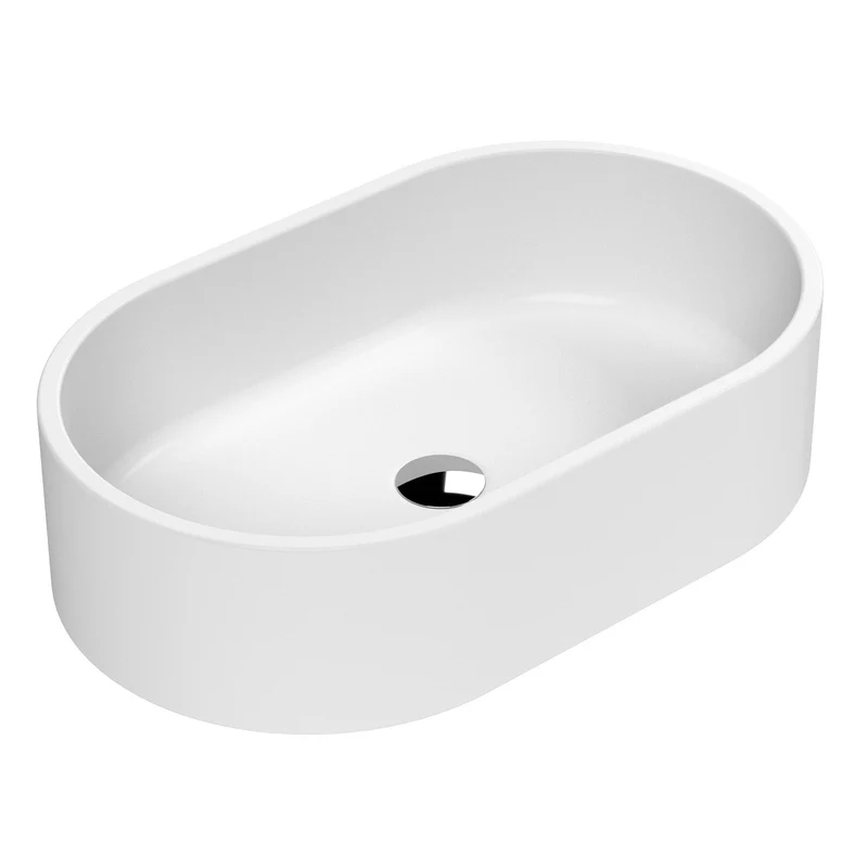 Nuie Luxe Vessel Oval Basin 565 x 350mm - Matt White