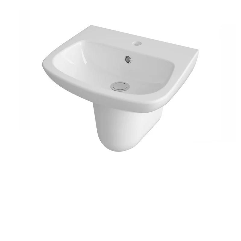 Nuie Ambrose 500 x 400mm Basin & Semi Pedestal