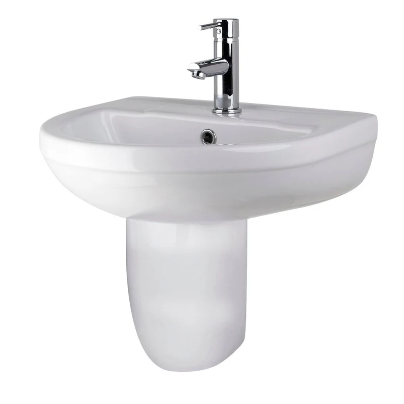 Nuie Harmony 500 x 416mm Basin & Semi Pedestal