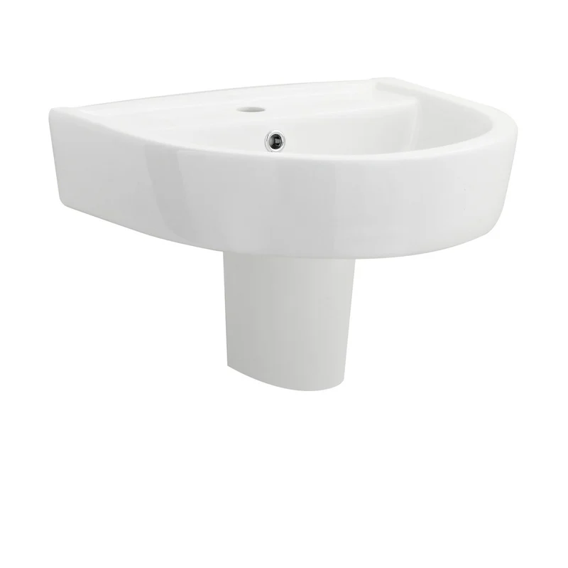 Nuie Provost 520 x 450mm Basin & Semi Pedestal