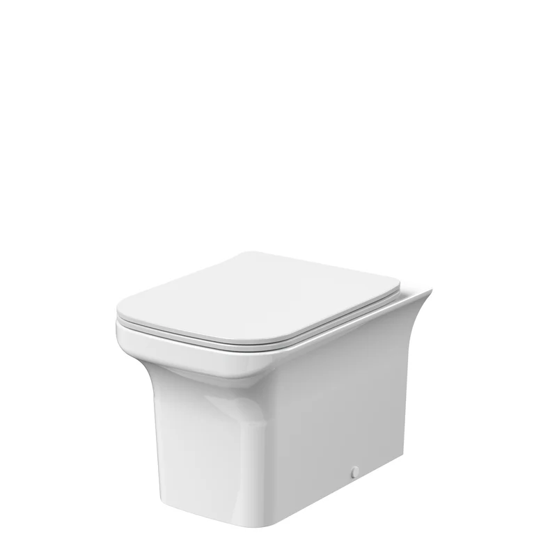 Nuie Ava Rimless Back To Wall Toilet & Soft Close Sandwich Seat - 550mm Projection