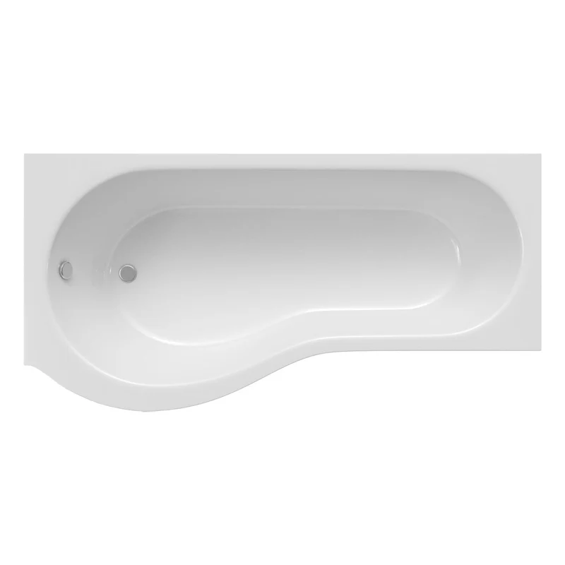 Ari 1700 x 700mm P-Shape Shower Bath, Panel & Screen - Left Hand
