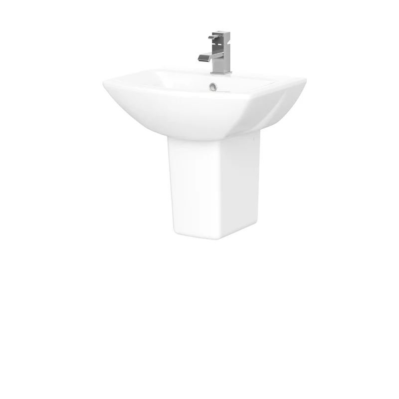 Nuie Asselby 500 x 375mm Basin & Semi Pedestal
