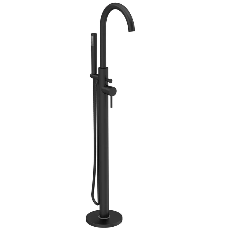 Hudson Reed Tec Lever Single Lever Floor Standing Bath Shower Mixer - Matt Black