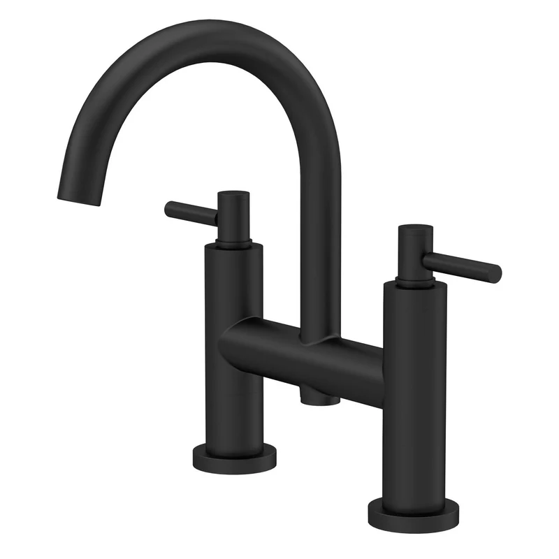 Hudson Reed Tec Lever Bath Filler - Matt Black